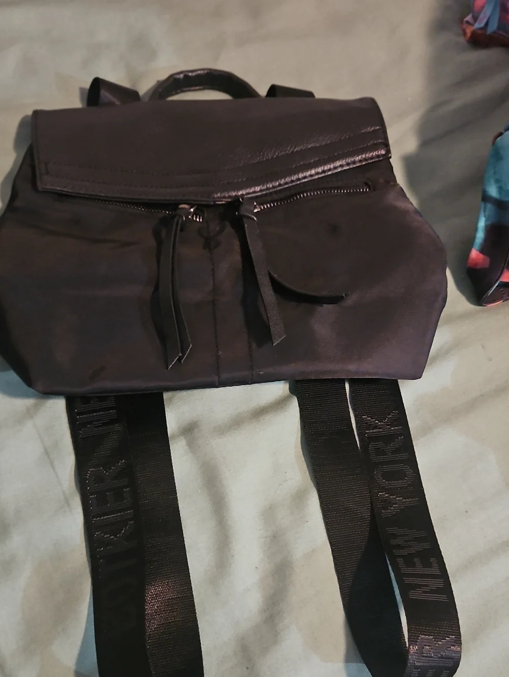 Botkier Black Backpack with Branded Straps